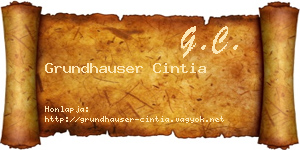 Grundhauser Cintia névjegykártya